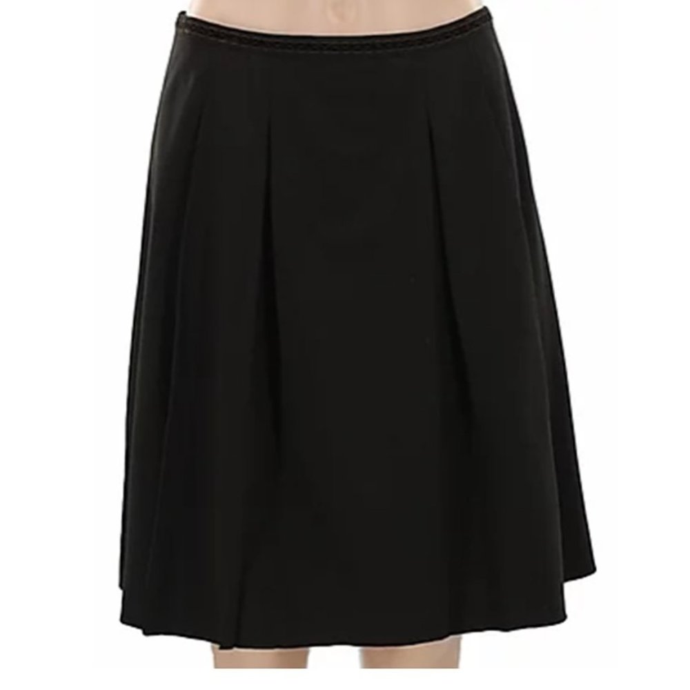 Elie Tahari Work Knee Length Pleated Skirt